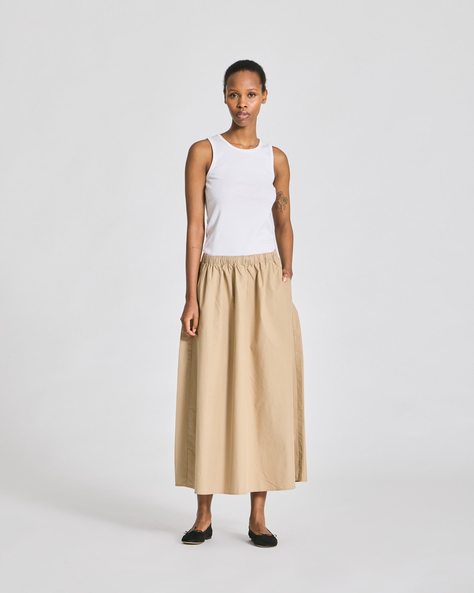 Alice Poplin Skirt GOTS - Monument