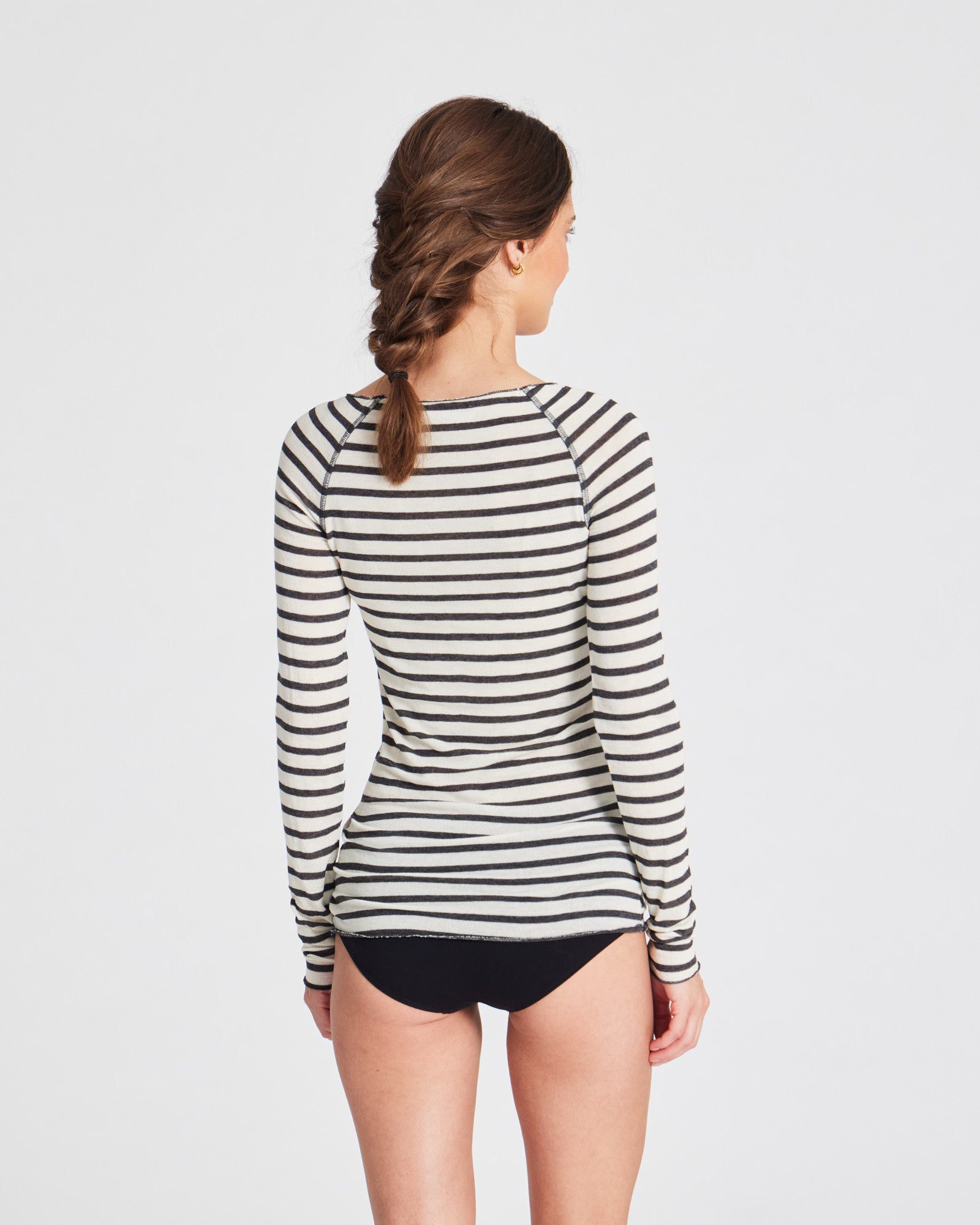 GAI+LISVA Amalie Sailor Wool Top Top 964 Ecru / Grafite Sailor Stripe