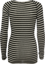 GAI+LISVA Amalie Stripe Wool Top Top 610 Grey and Black Stripe