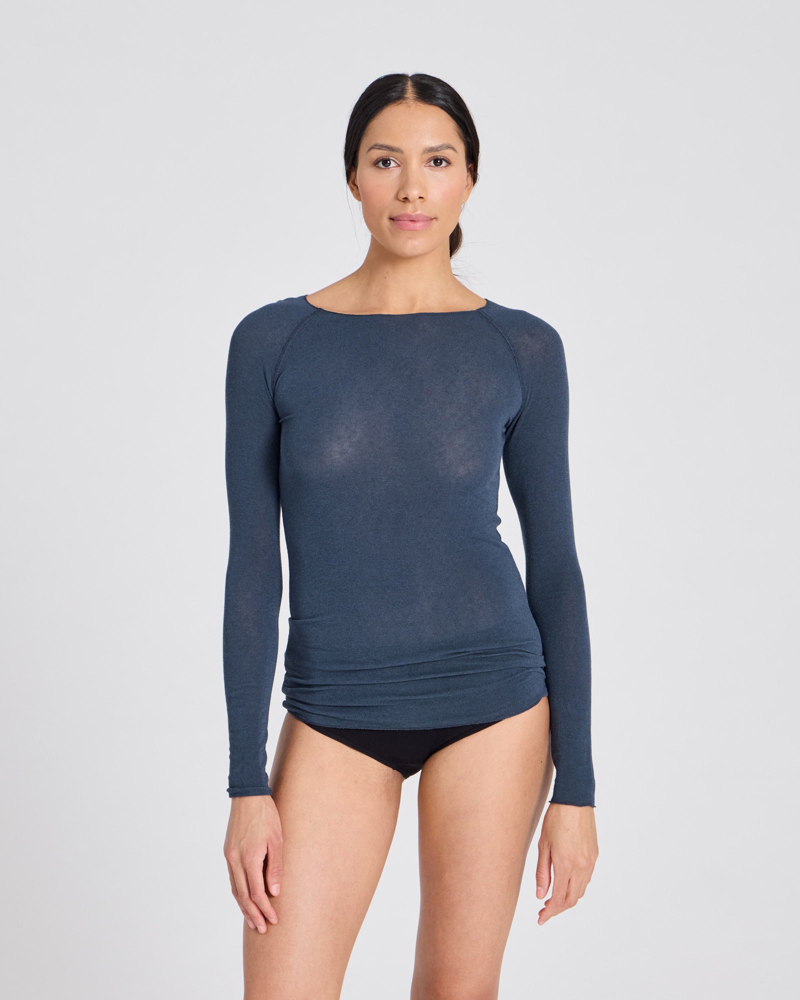 GAI+LISVA Amalie Wool Top Top 472 Denim Blue