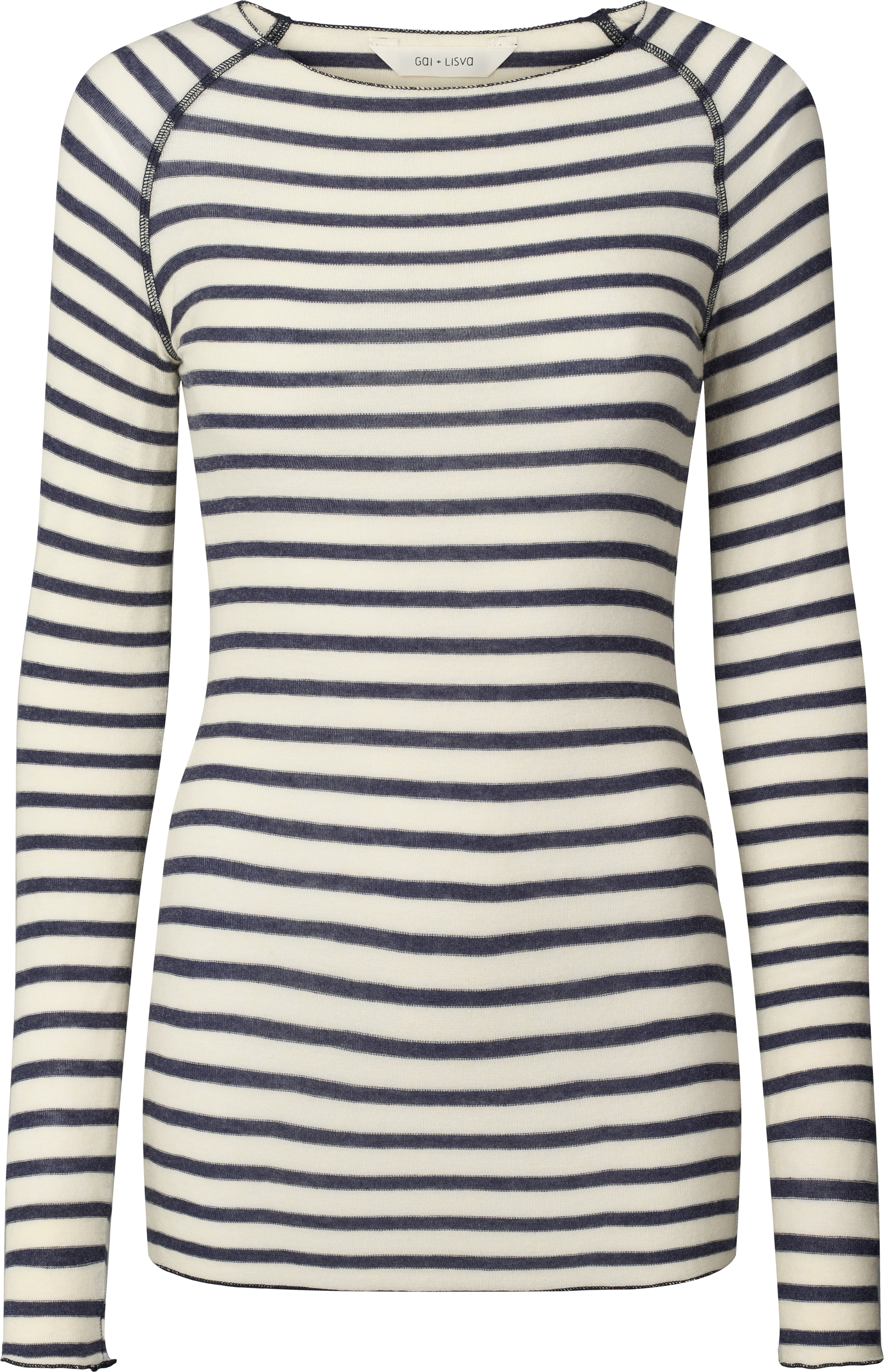GAI+LISVA Amalie Wool Top Top 197 Reverse Denim Stripe