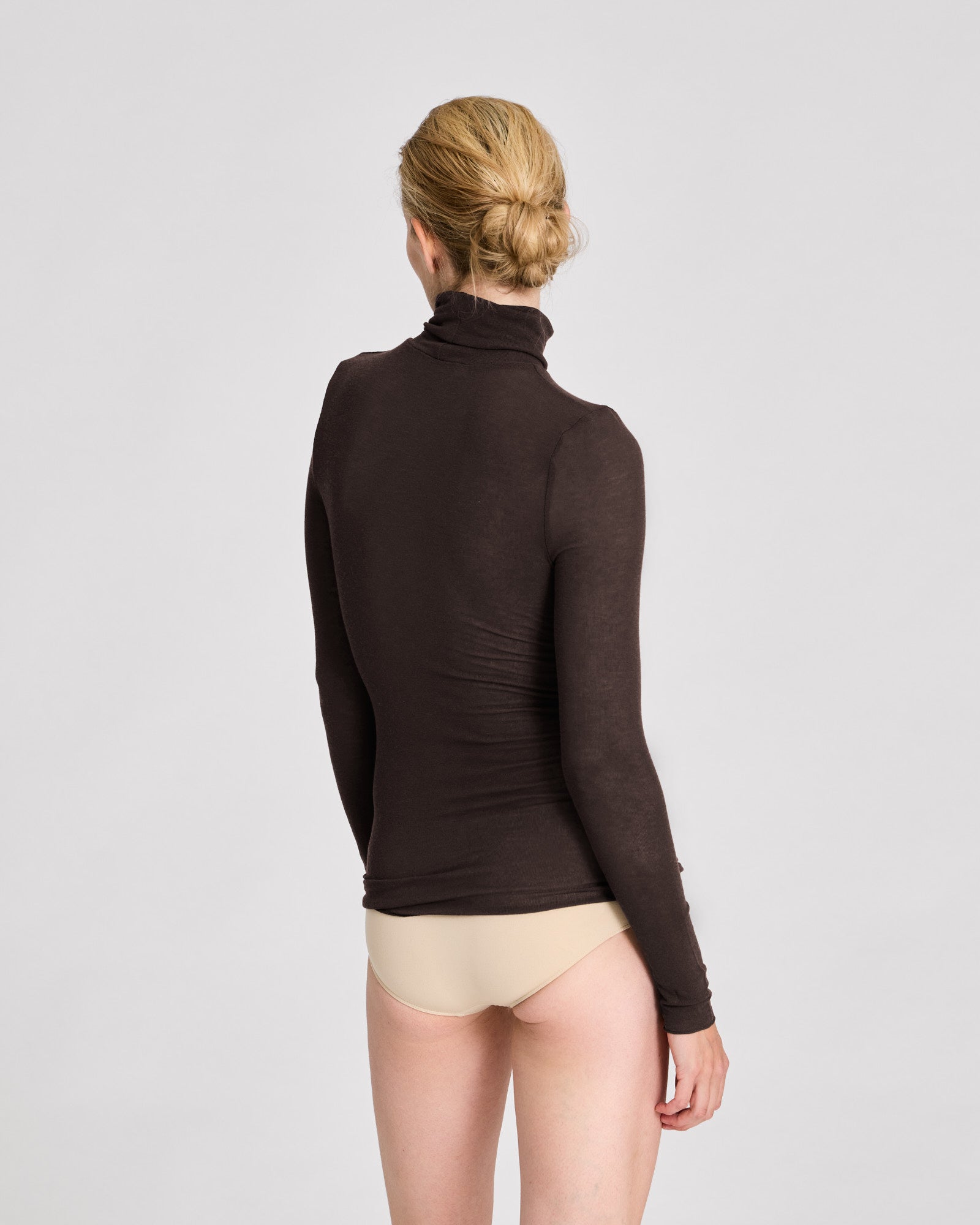 GAI+LISVA Anna Wool Turtleneck Tops & T-shirts 681 Mulch
