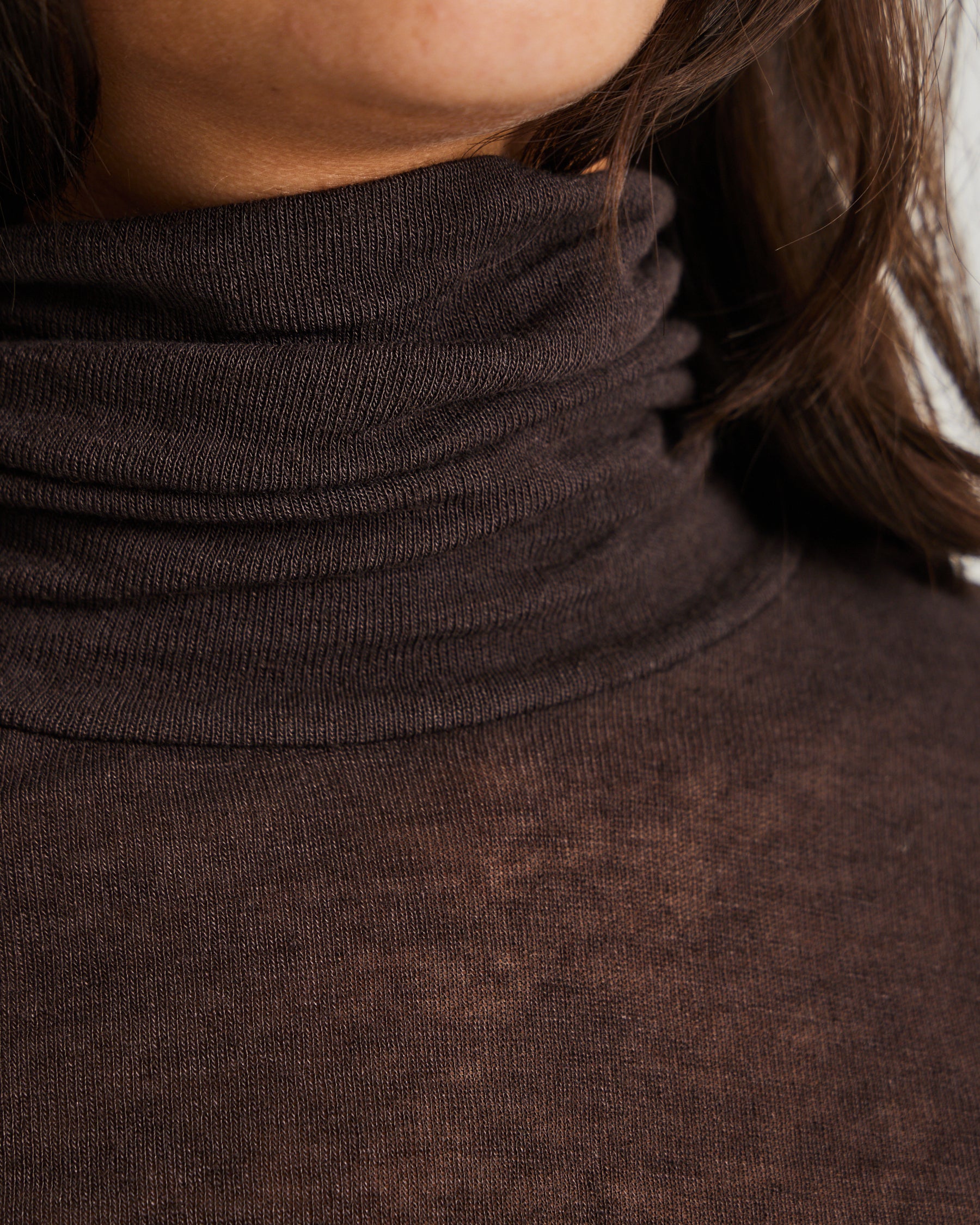 GAI+LISVA Anna Wool Turtleneck Tops & T-shirts 681 Mulch