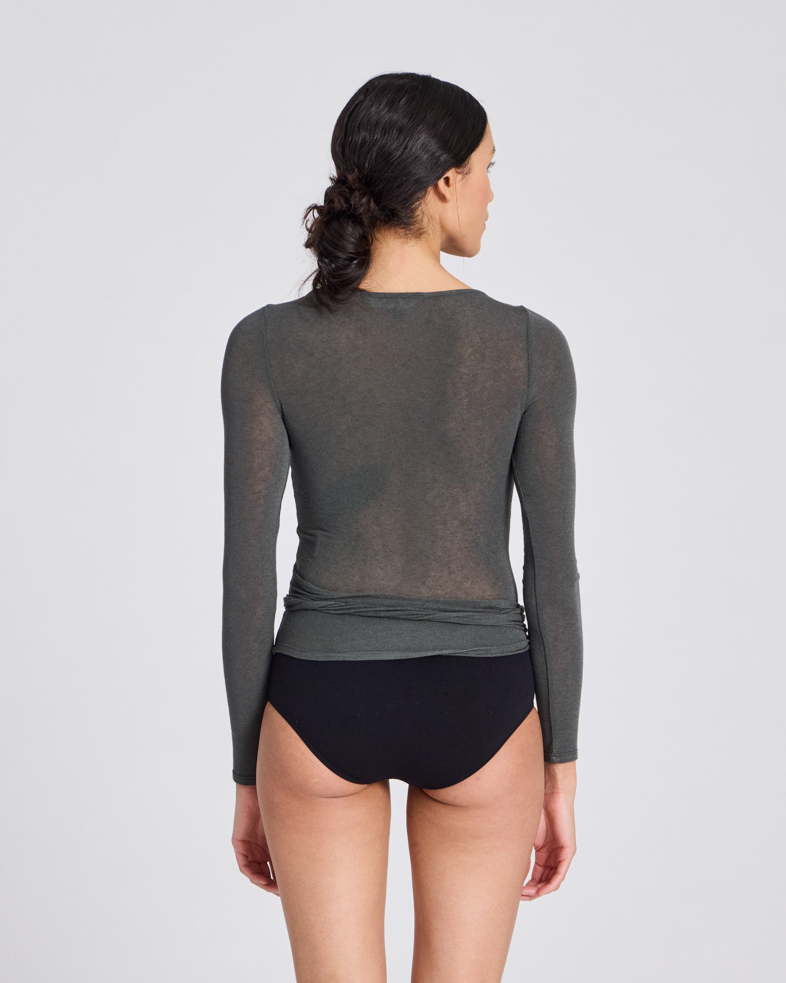 GAI+LISVA Anne Wool Wrap Top Top 191 Beluga