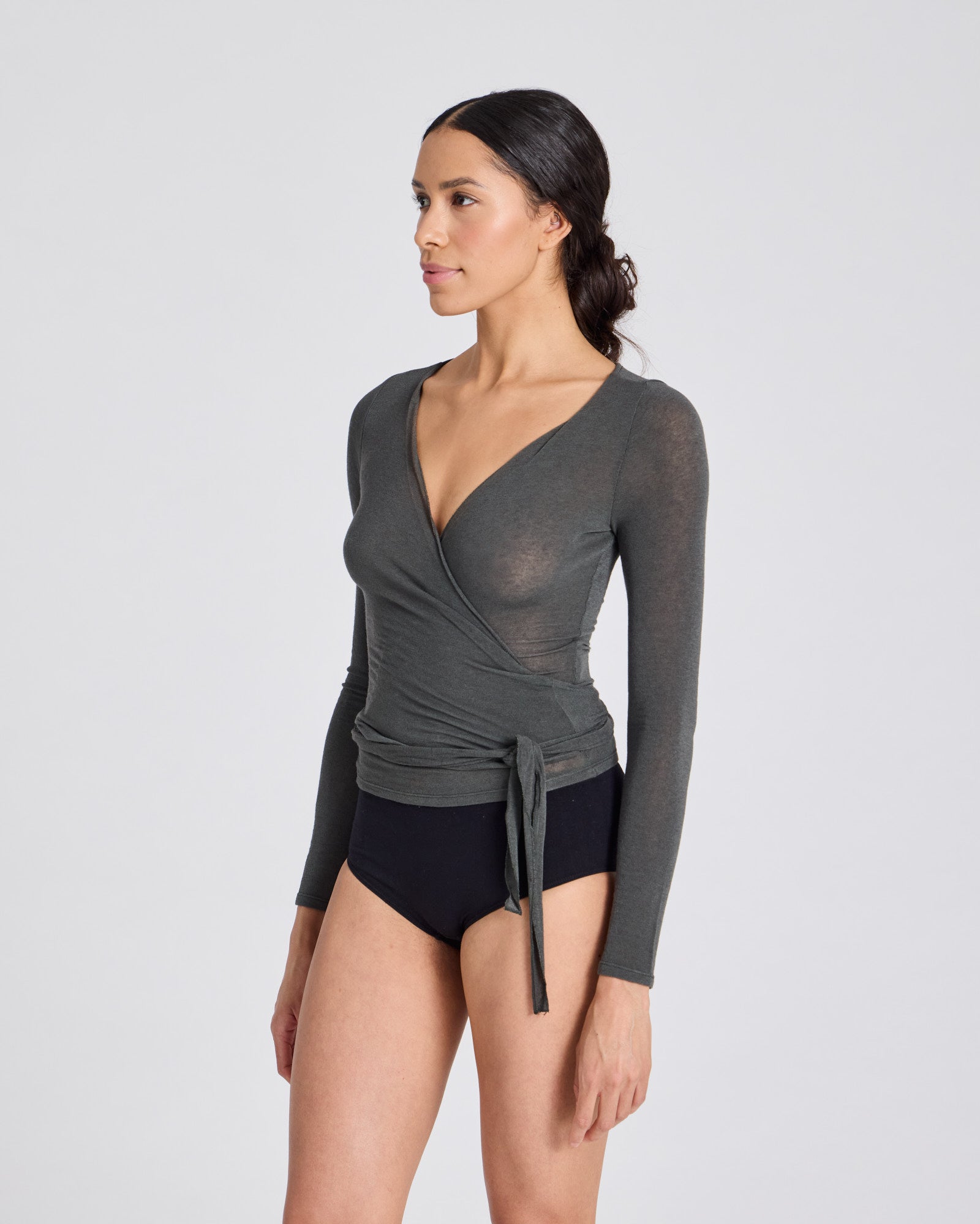 GAI+LISVA Anne Wool Wrap Top Top 191 Beluga
