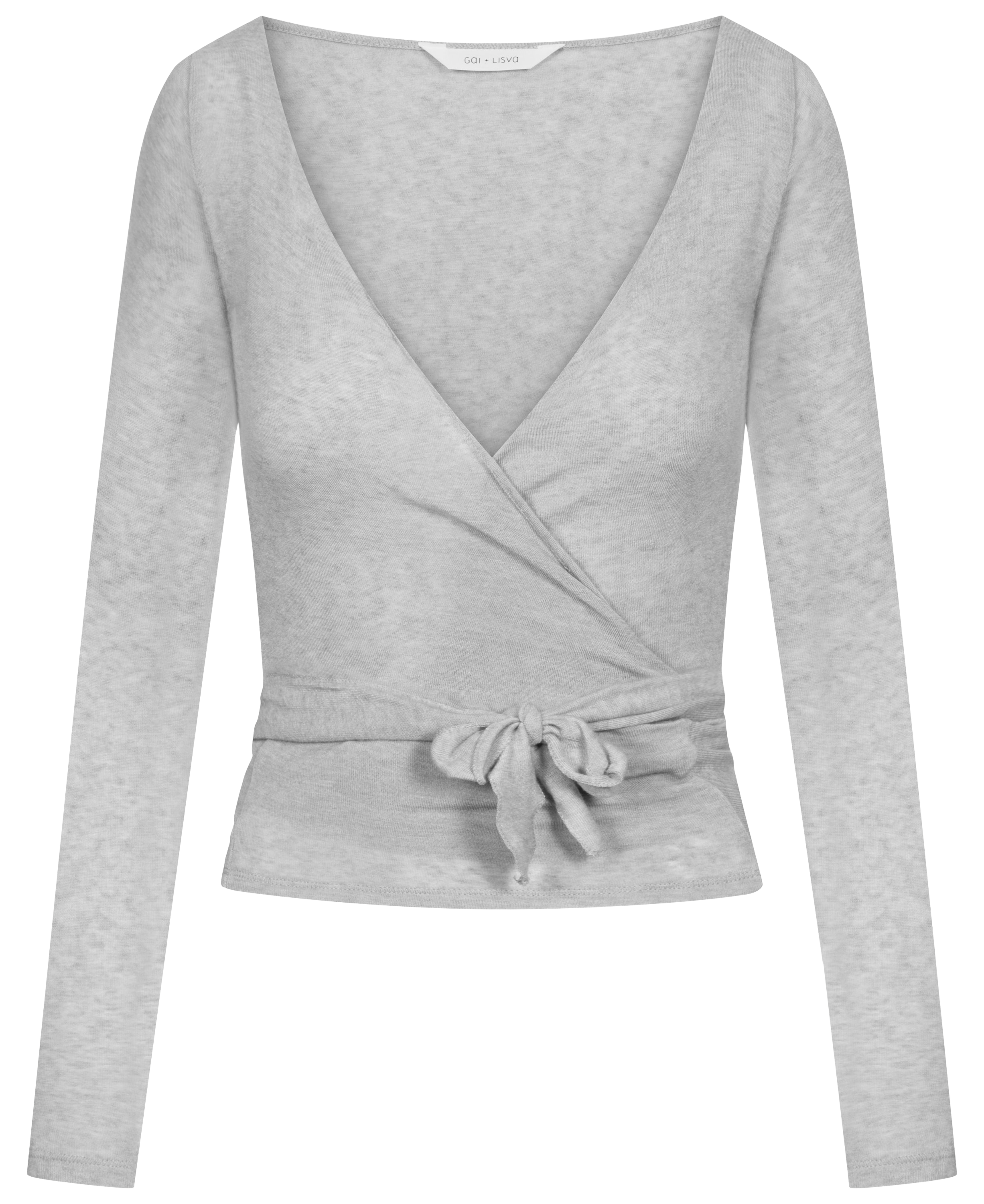 GAI+LISVA Anne Wool Wrap Top Top 601 Light Grey Melange