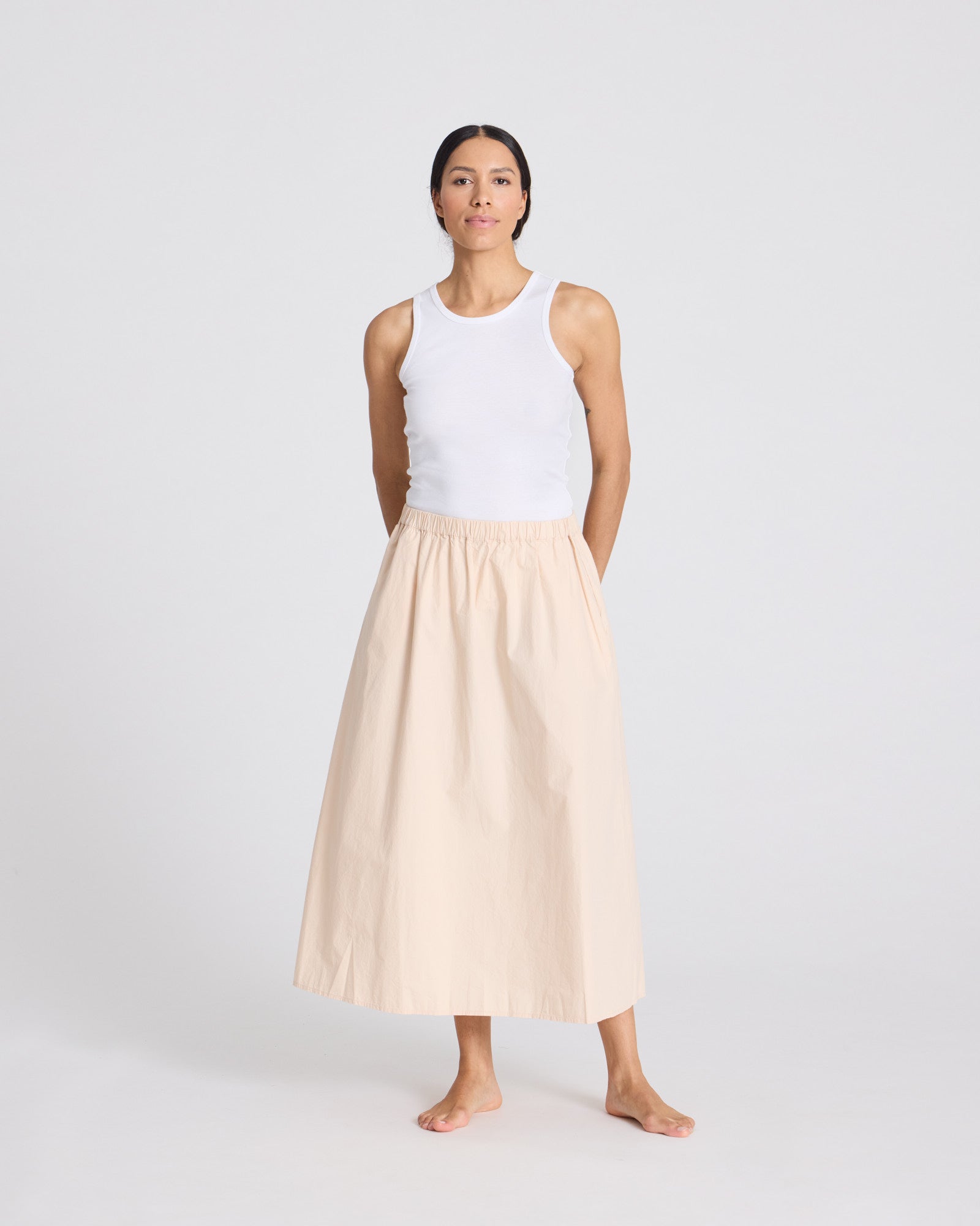 GAI+LISVA Astrid Long Skirt Poplin Dresses & Skirts 195 Smoke Gray