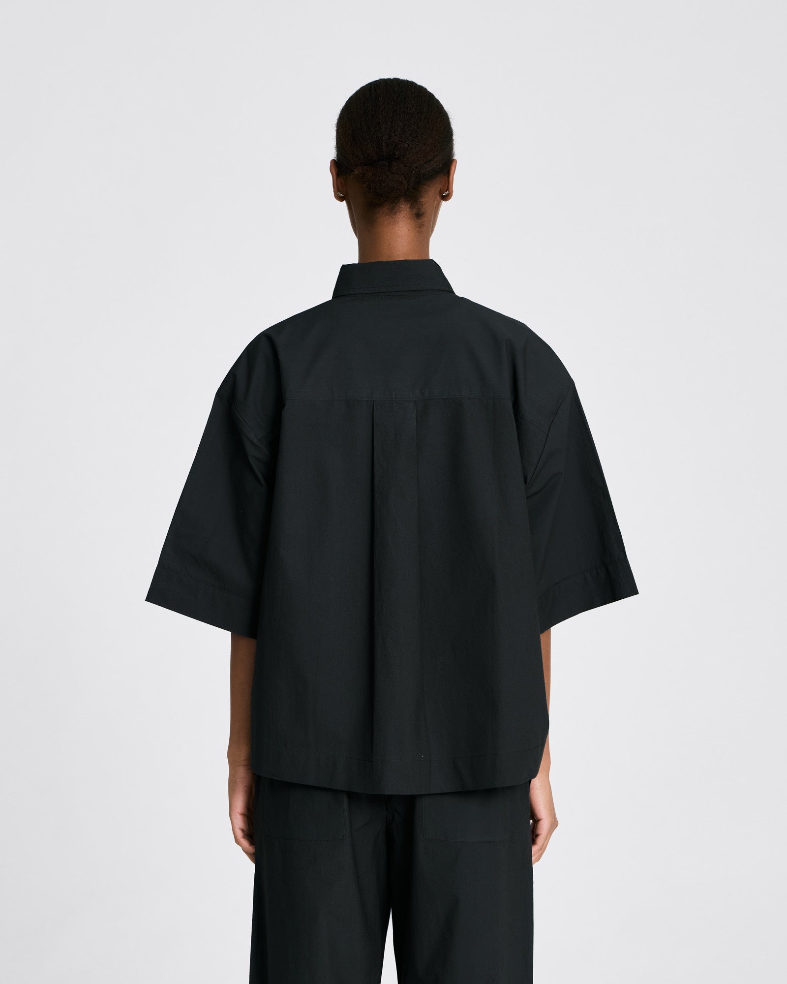 GAI+LISVA Astrid S/S Shirt Poplin Gots Shirts & Blouses 650 Black