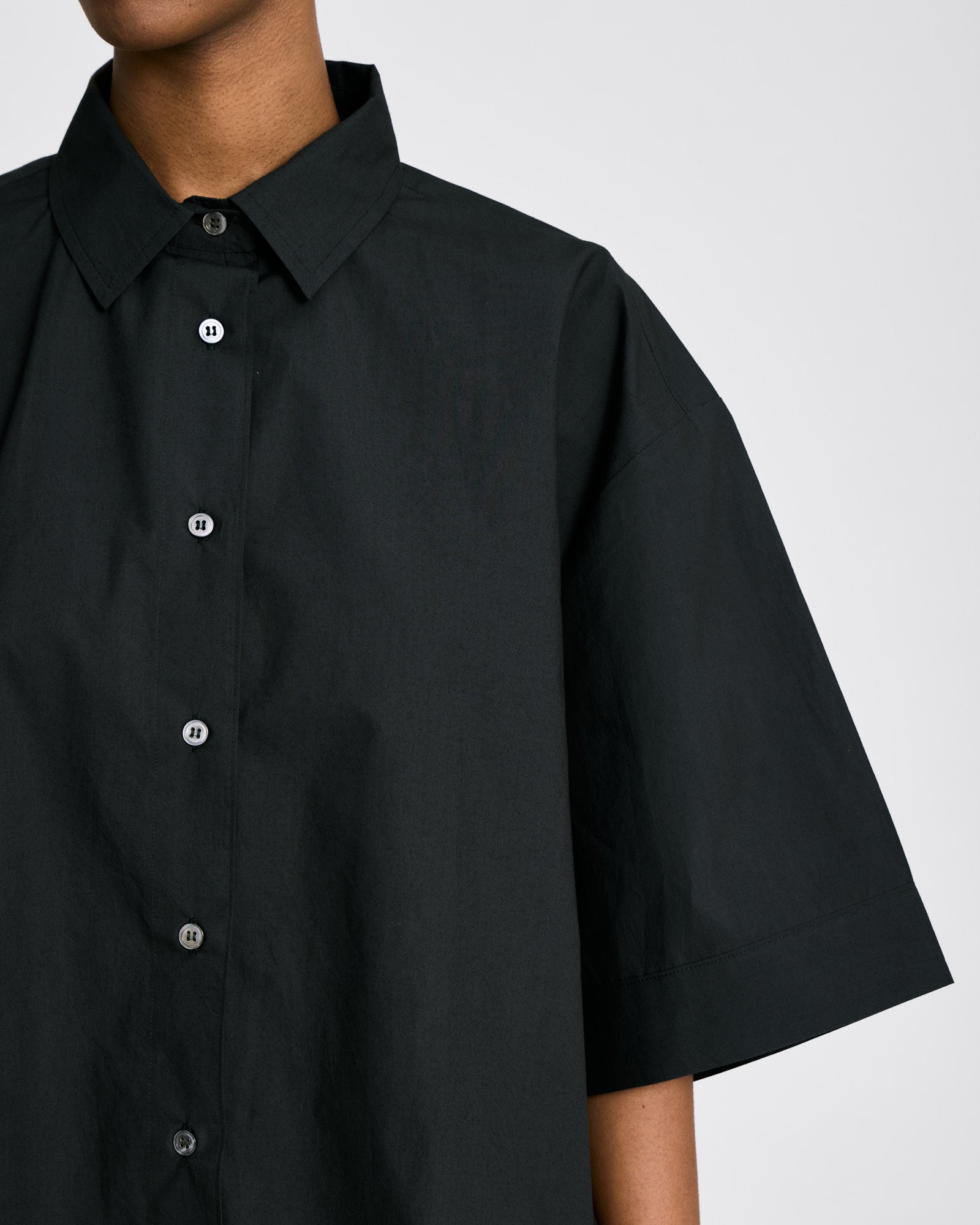 GAI+LISVA Astrid S/S Shirt Poplin Gots Shirts & Blouses 650 Black