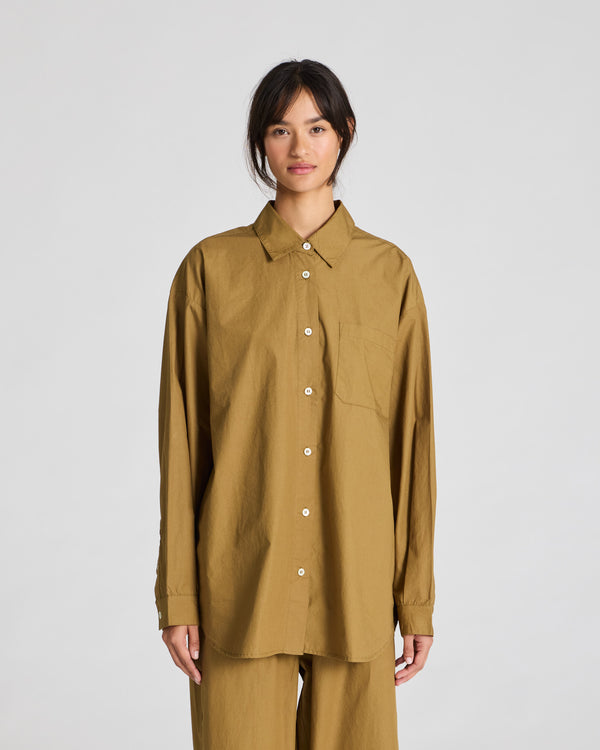 GAI+LISVA Astrid Shirt Poplin Gots 243975 Shirt 513 Dried Tobacco