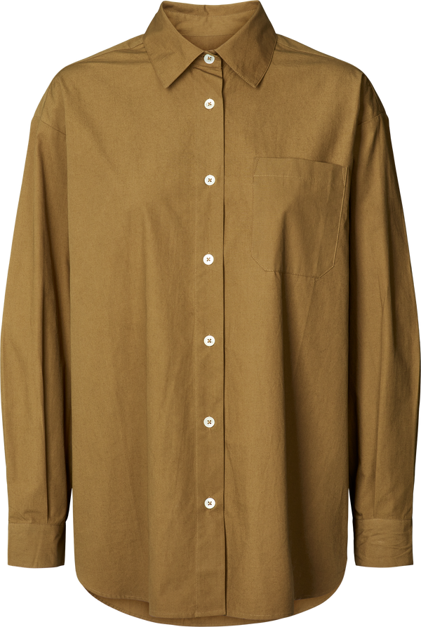 GAI+LISVA Astrid Shirt Poplin Gots 243975 Shirt 513 Dried Tobacco