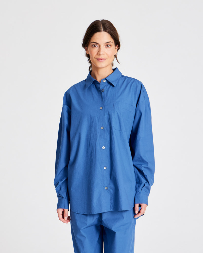 GAI+LISVA Astrid Shirt Poplin Gots 243975 Shirt 514 Clear Blue
