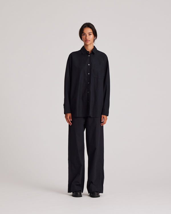 GAI+LISVA Astrid Shirt Poplin Gots 243975 Shirt 650 Black