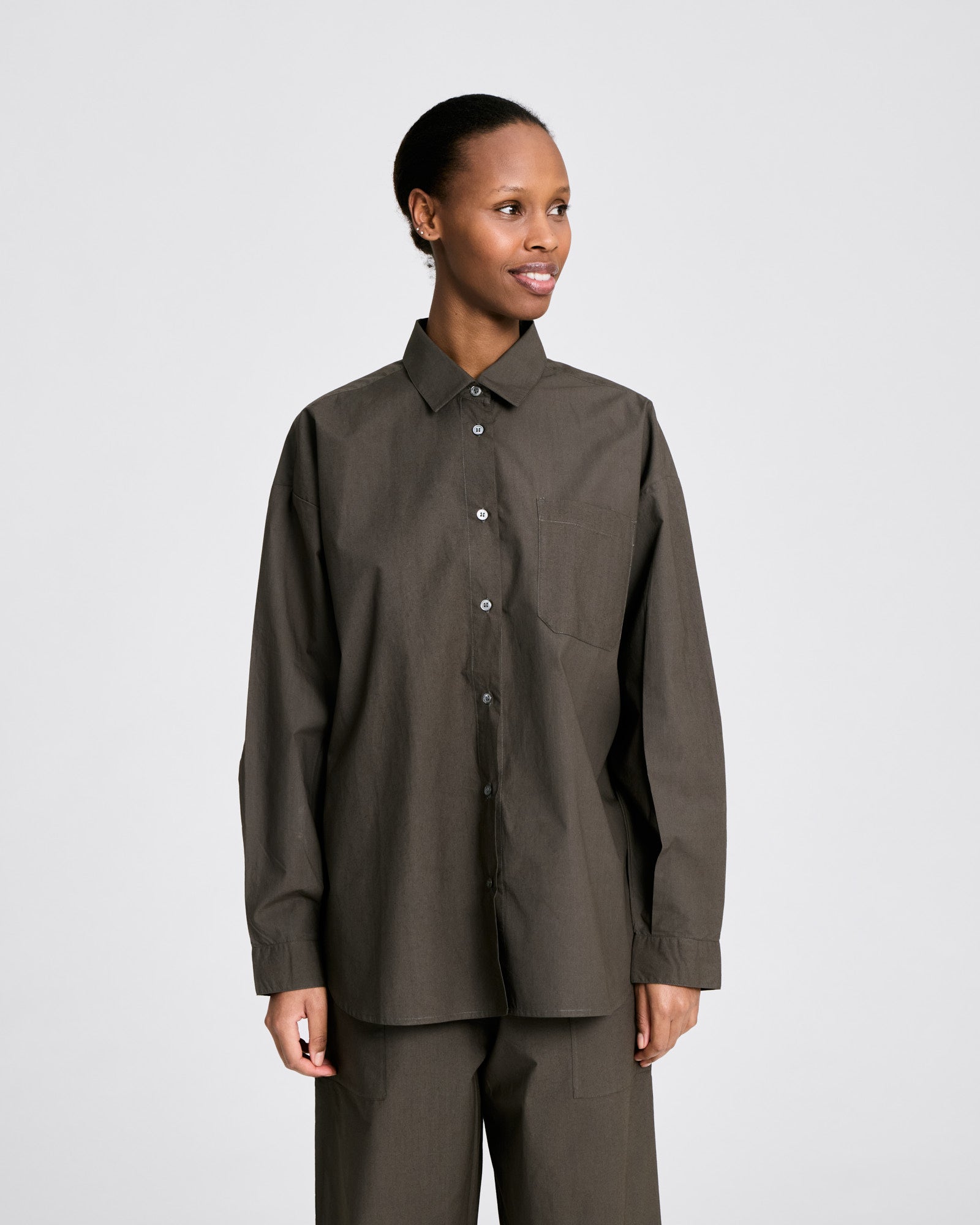 Astrid Shirt Poplin Gots 243975 - Denim Blue