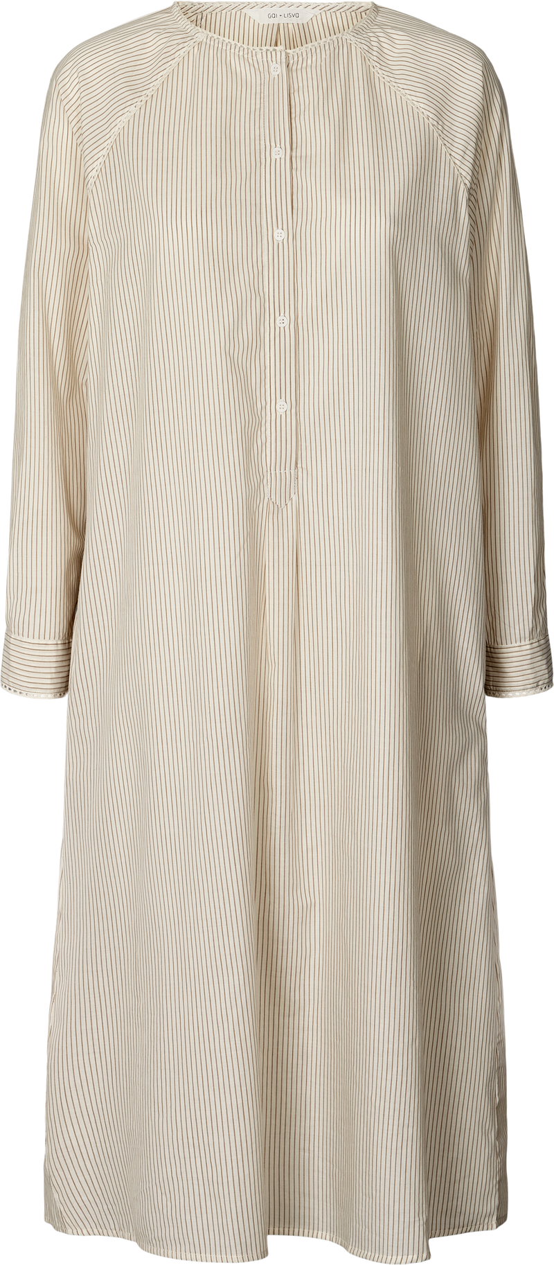 GAI+LISVA Babette Cotton Stripe Dresses & Skirts 178 Brown Mustard