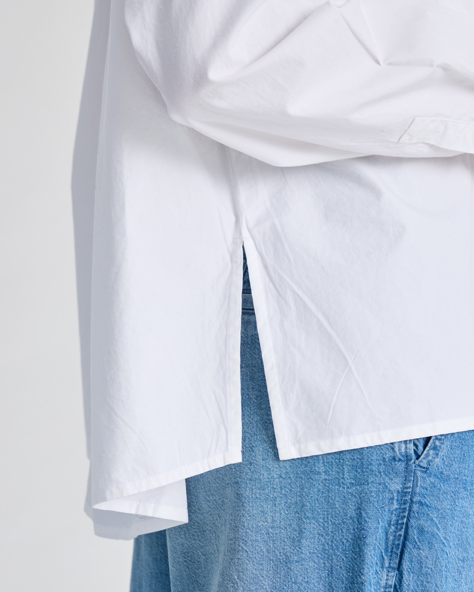 GAI+LISVA Bella Raglan L/S Poplin Short Shirt GOTS 243975 Top 100 White