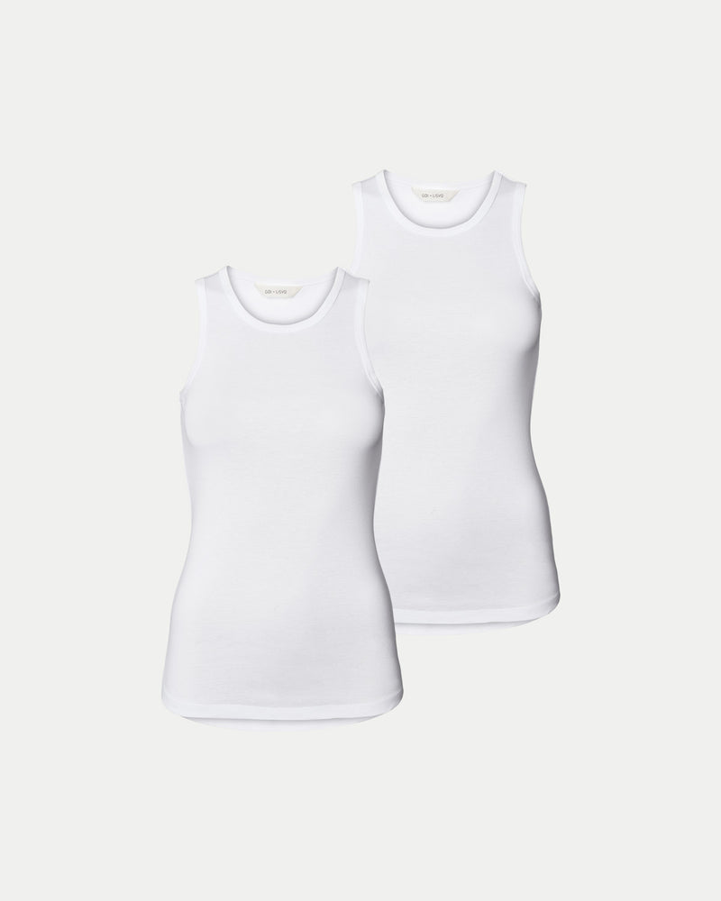 FOREVER BASIC PACK - ALBERTE RIB COTTON TOP - WHITE