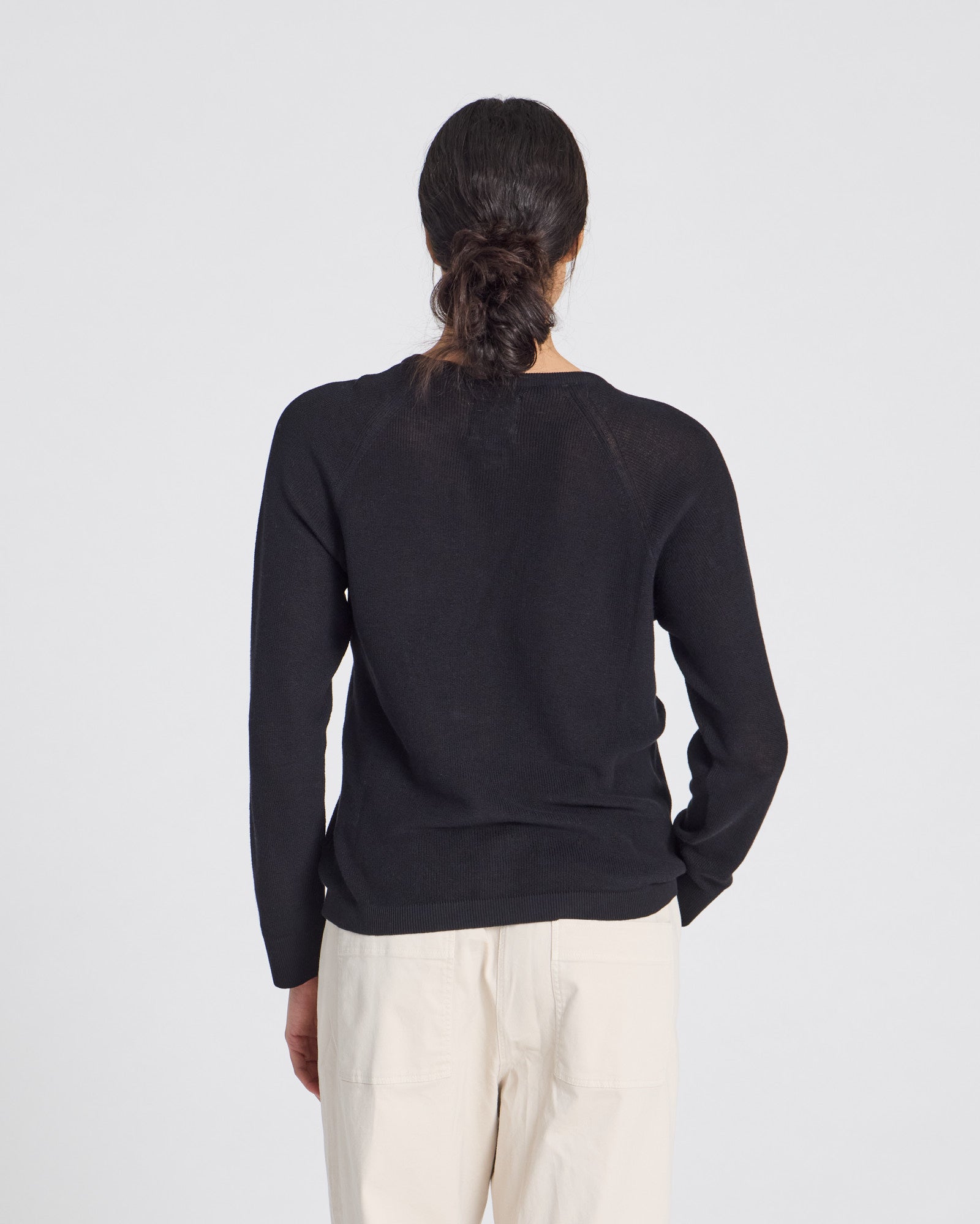 GAI+LISVA Ella L/S Cotton Rib Cardigan GOTS Knitwear 650 Black