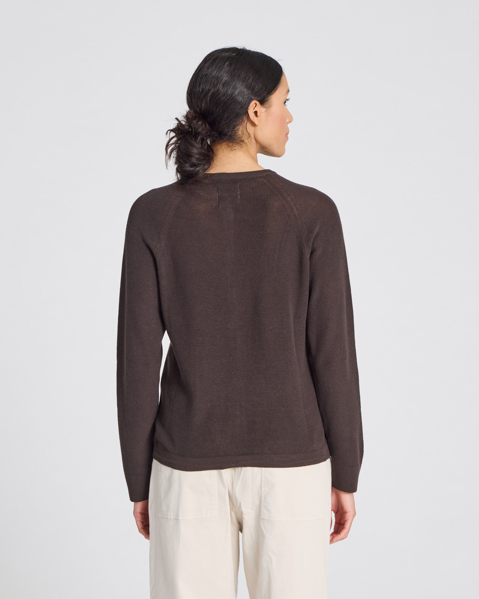 GAI+LISVA Ella L/S Cotton Rib Cardigan GOTS Knitwear 681 Mulch
