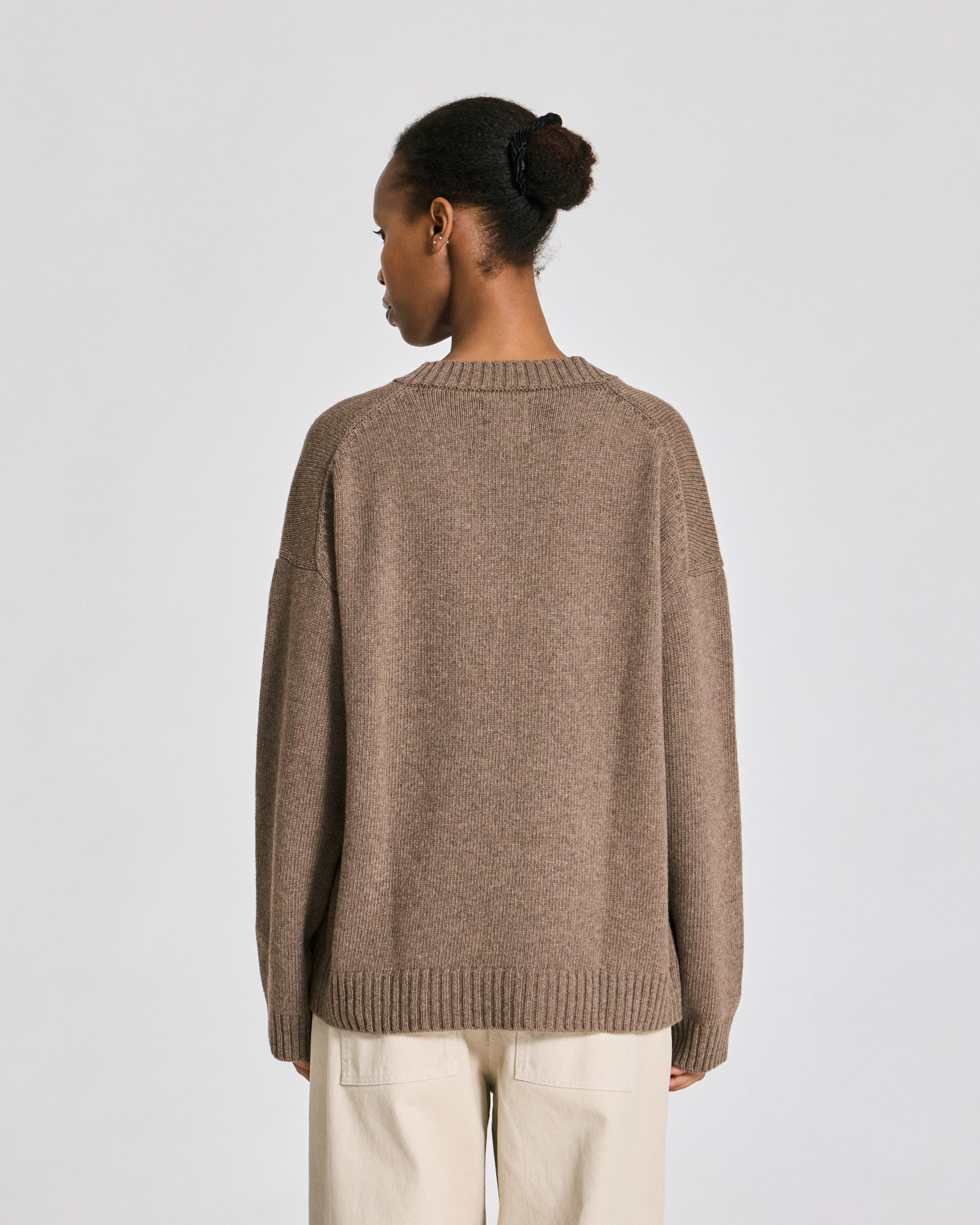 GAI+LISVA Elvira Lambswool V-neck Knit Lambswool l Knitwear 756 Mole Melangé