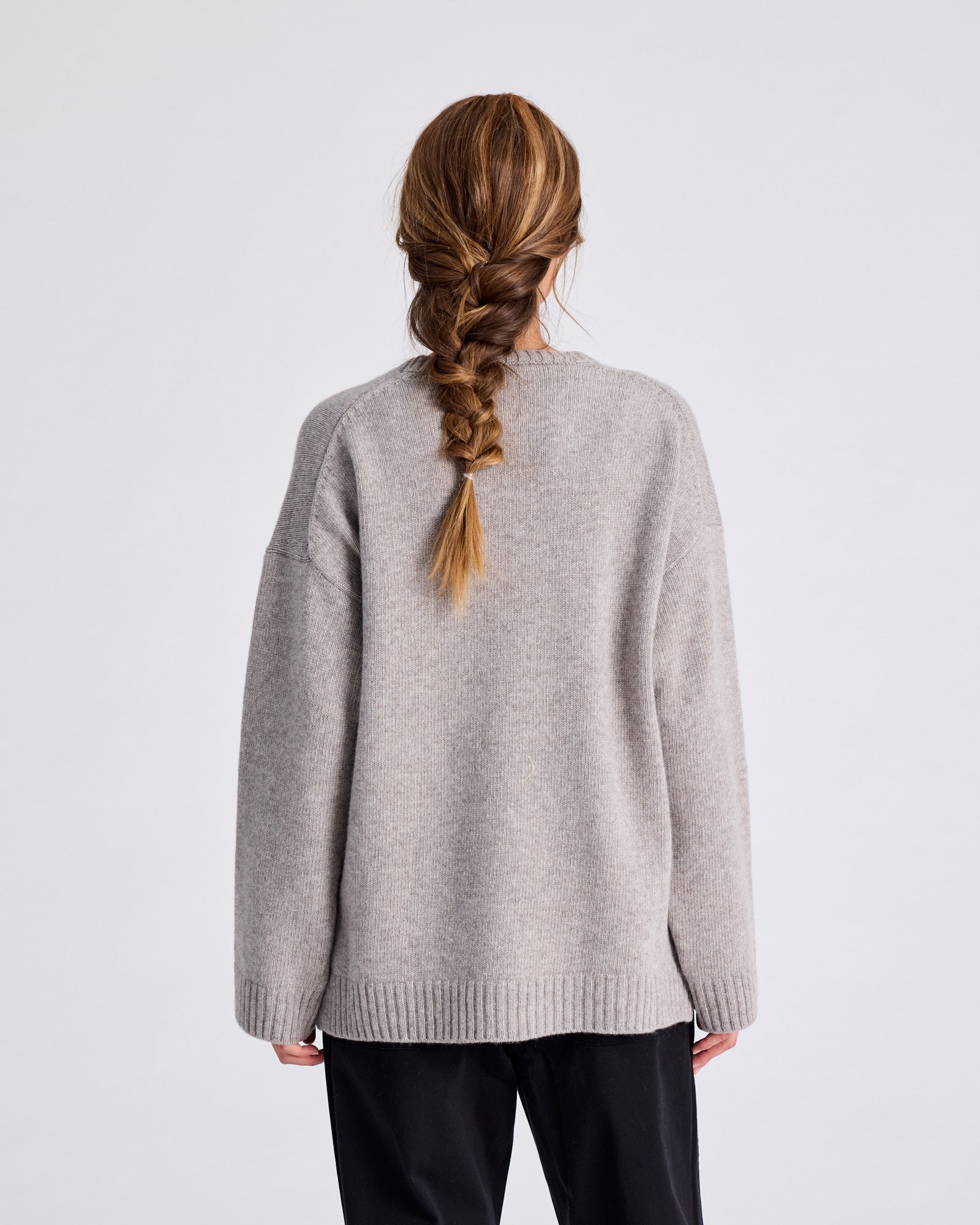GAI+LISVA Emely Lambswool Knit GOTS Knitwear 173 Stone Grey