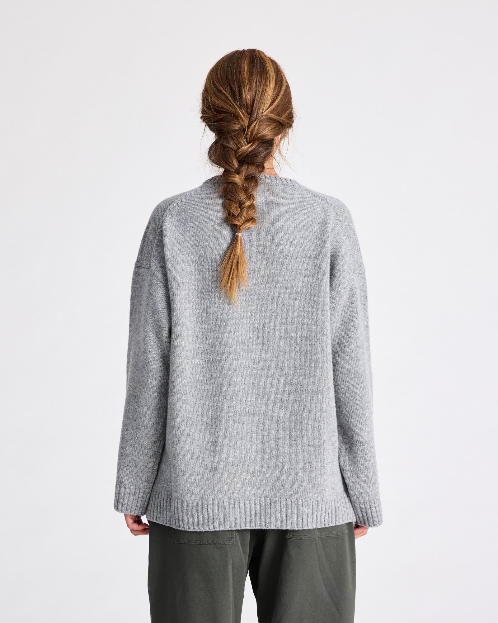 GAI+LISVA Emely Lambswool Knit GOTS Knitwear 602 Grey Melange