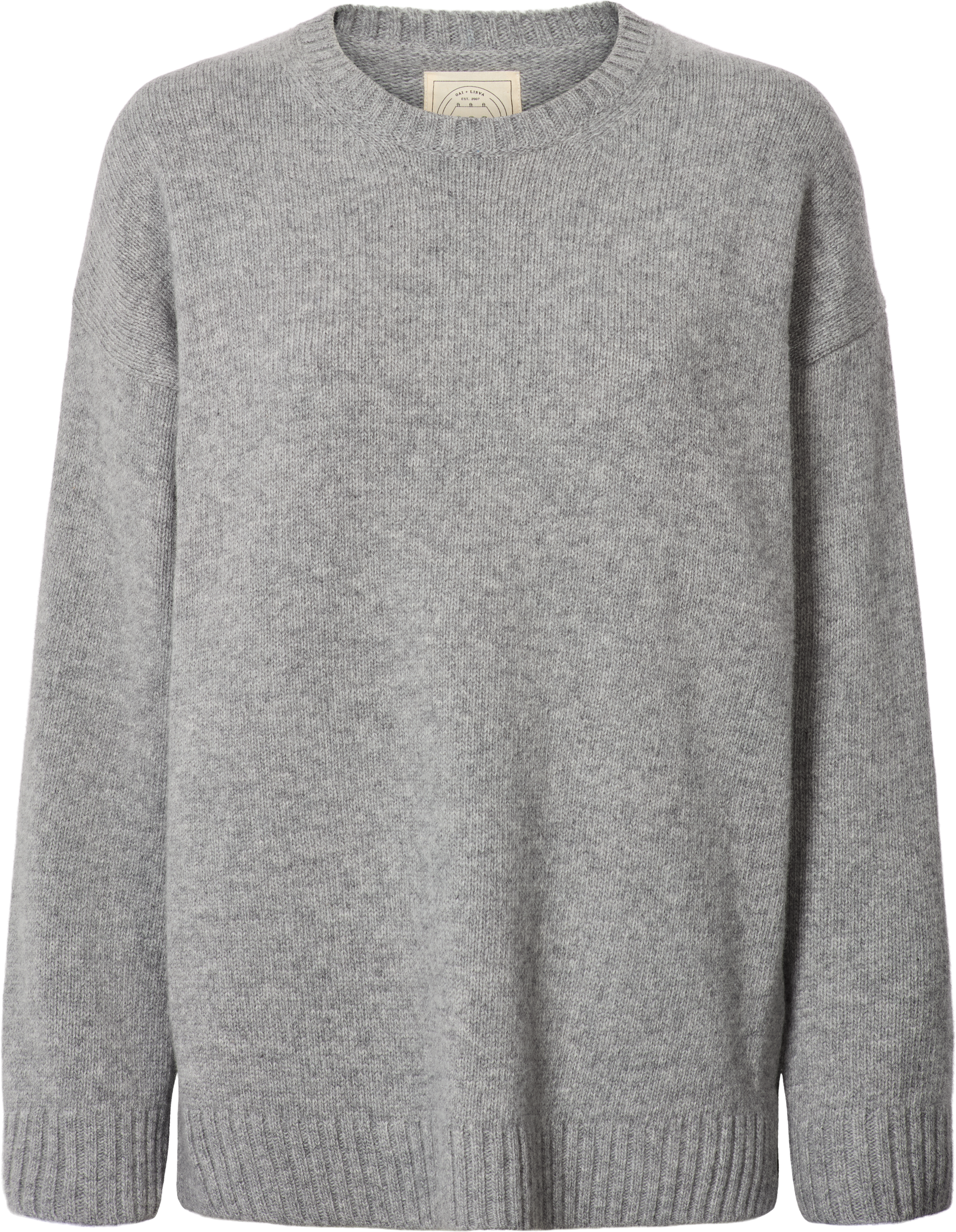 GAI+LISVA Emely Lambswool Knit GOTS Knitwear 602 Grey Melange