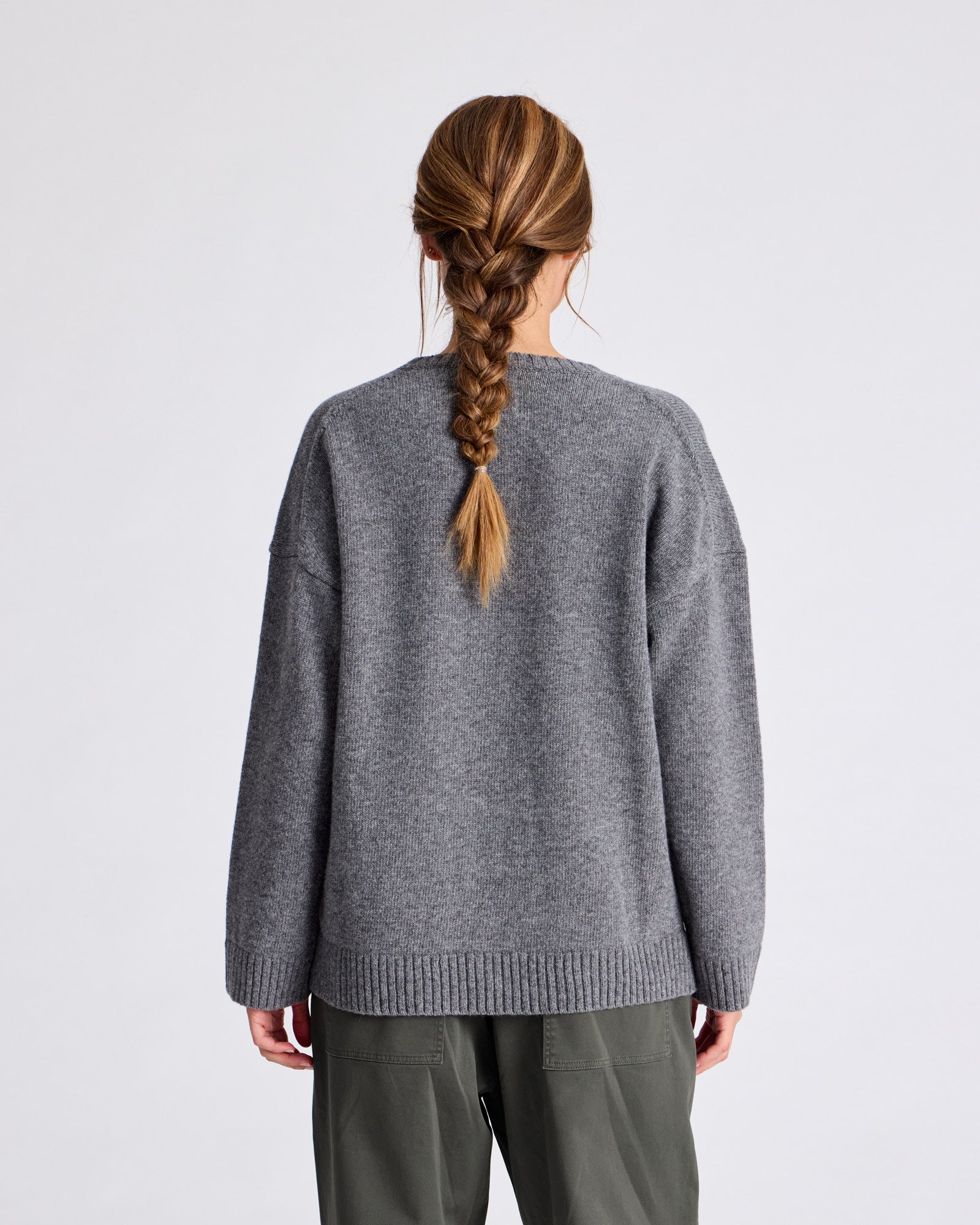 GAI+LISVA Emely Lambswool Knit GOTS Knitwear 631 Grafitti Grey Melangé
