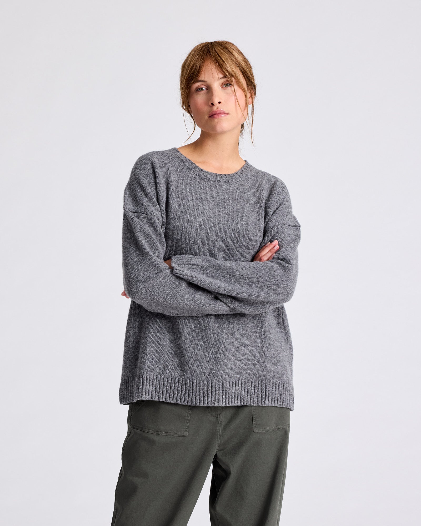 GAI+LISVA Emely Lambswool Knit GOTS Knitwear 631 Grafitti Grey Melangé