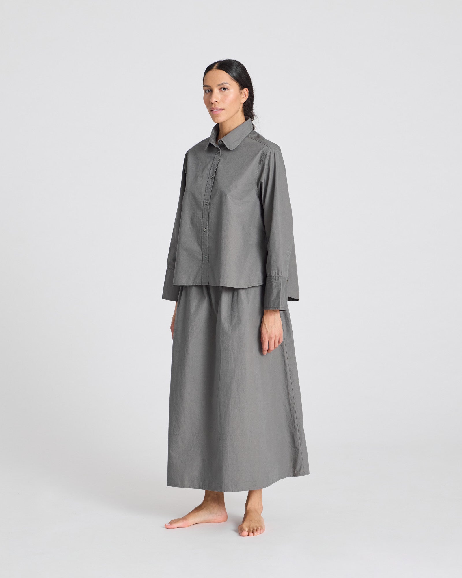 GAI+LISVA Flora Shirt Poplin Gots 243975 Shirt 193 Metal Grey