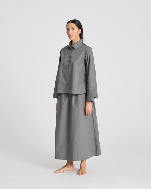 GAI+LISVA Flora Shirt Poplin Gots 243975 Shirt 193 Metal Grey