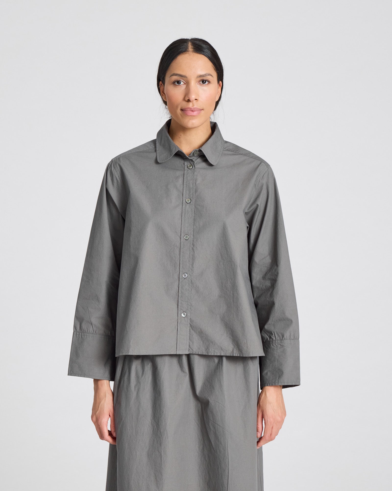 GAI+LISVA Flora Shirt Poplin Gots 243975 Shirt 193 Metal Grey
