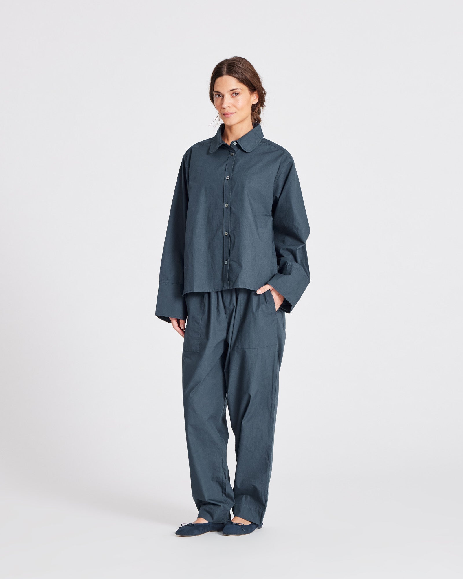 GAI+LISVA Flora Shirt Poplin Gots 243975 Shirt 472 Denim Blue