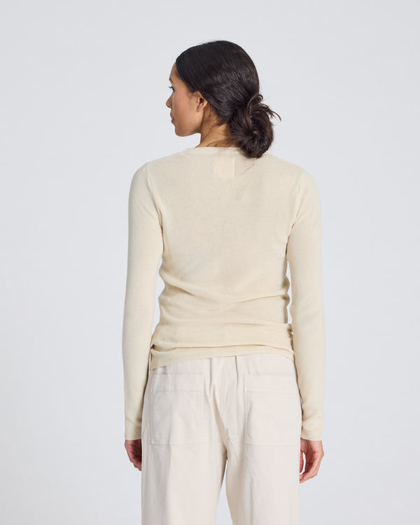 GAI+LISVA Freja L/S Knit GOTS 243975 Knit 151 Ecru