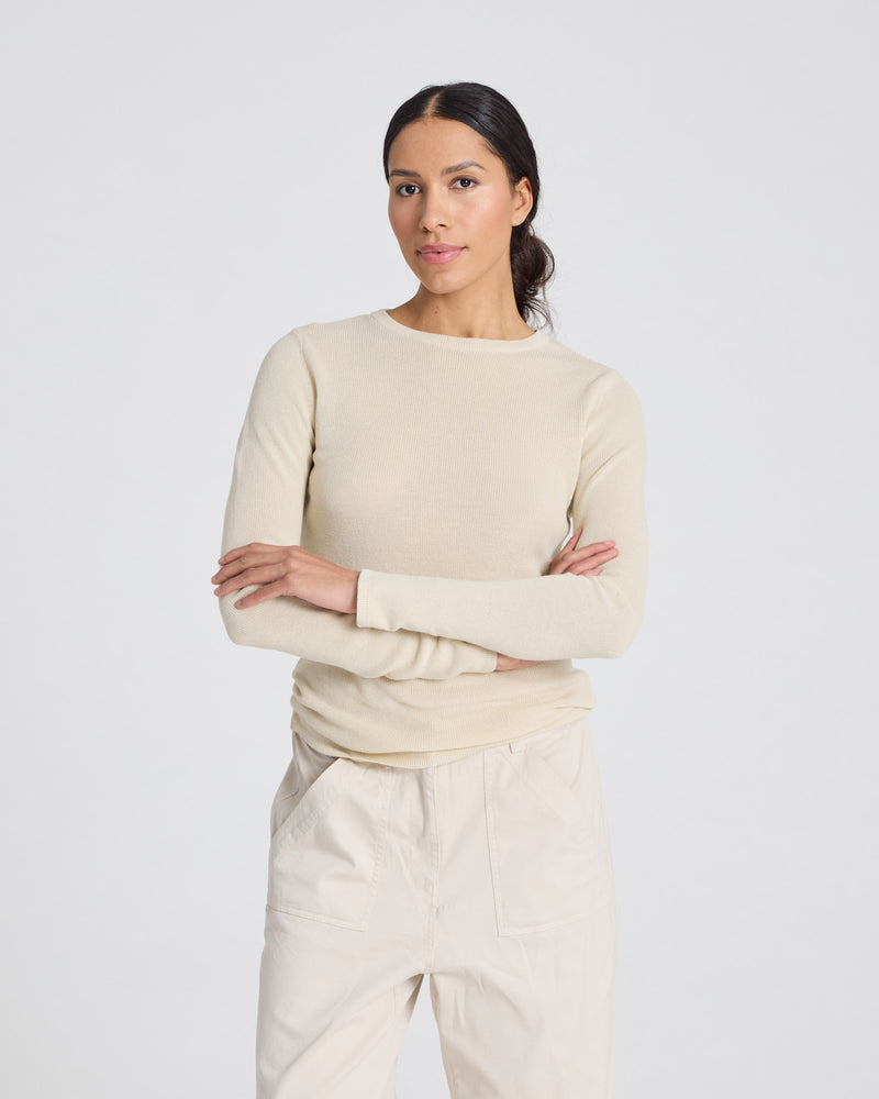 GAI+LISVA Freja L/S Knit GOTS 243975 Knit 151 Ecru