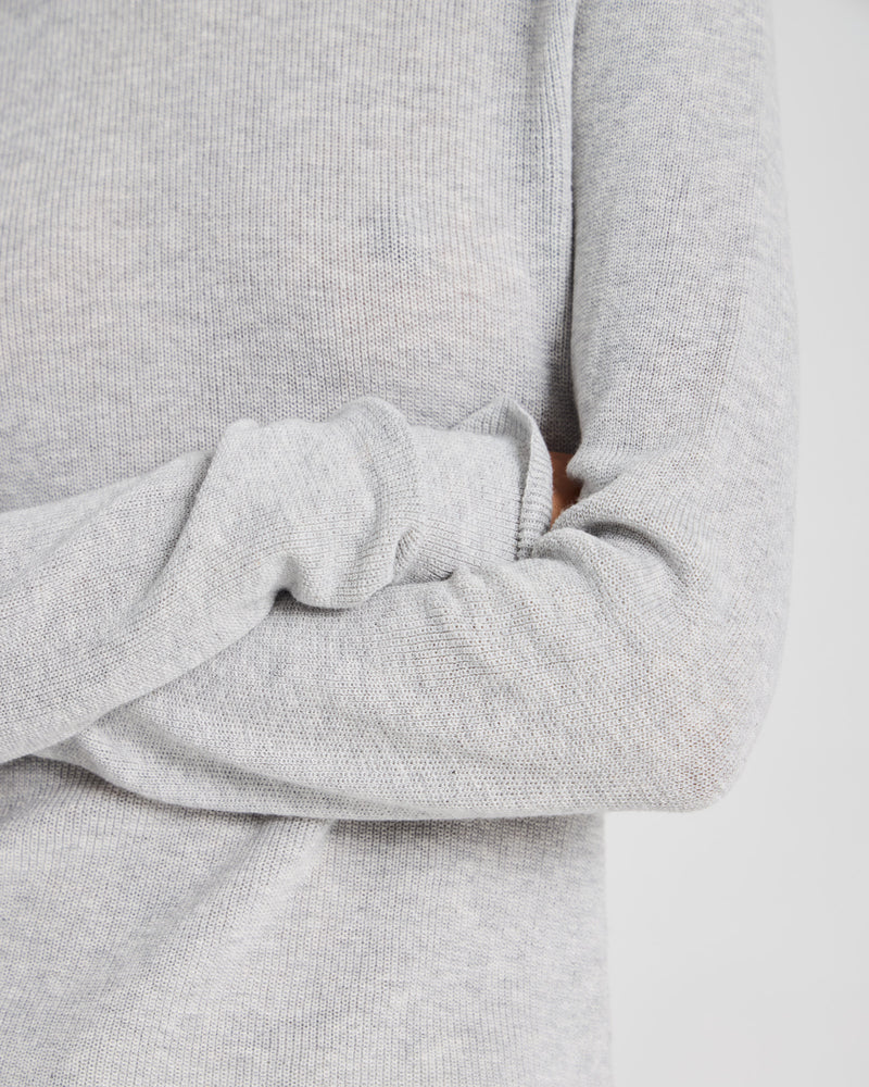 GAI+LISVA Freja L/S Knit GOTS 243975 Knit 601 Light Grey Melange