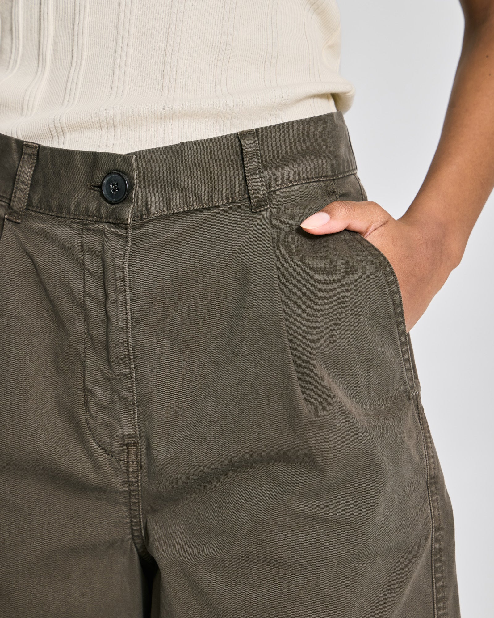 GAI+LISVA Gerda Stretched Twill Shorts Trousers & Shorts 750 Black Ink