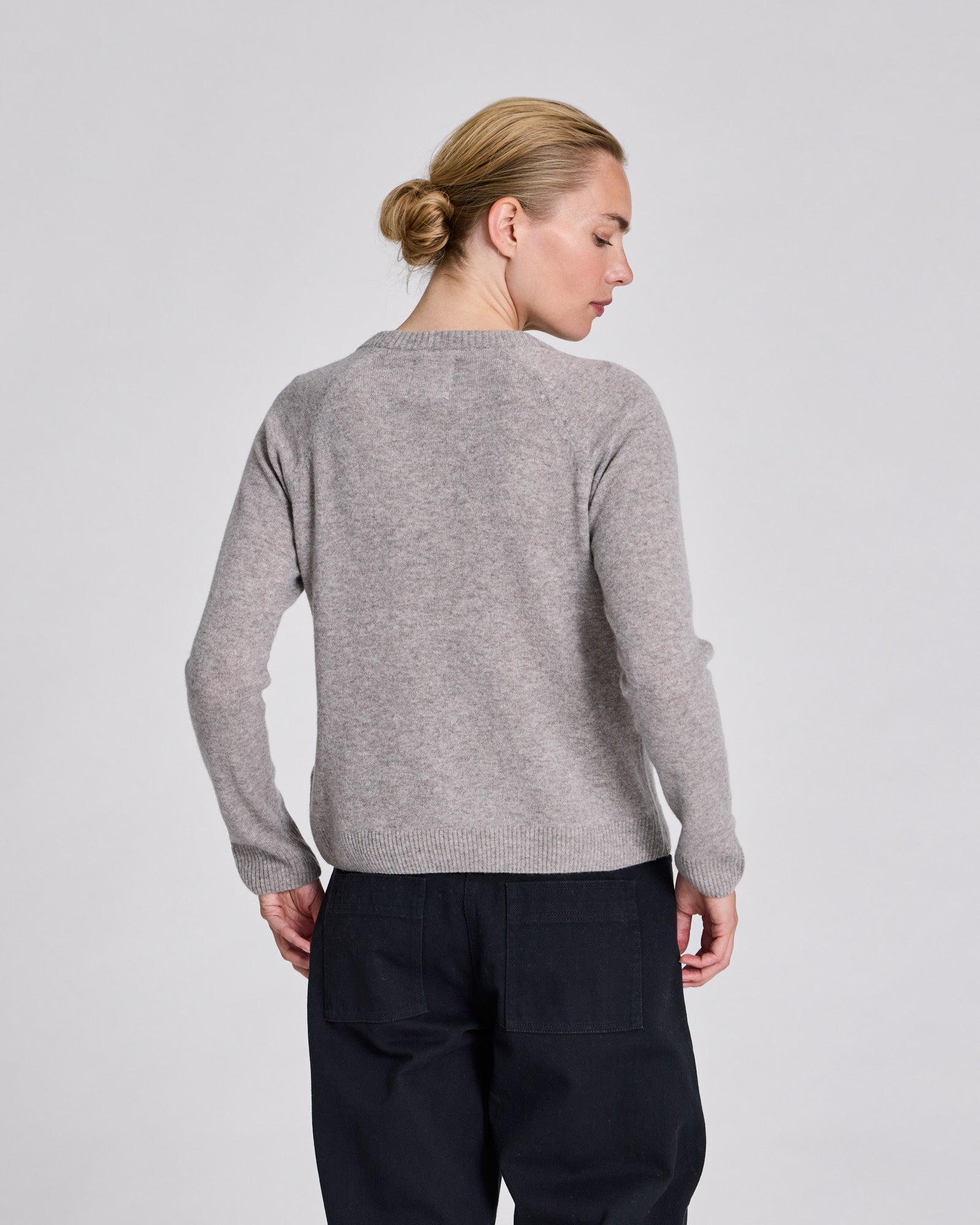 GAI+LISVA Gertrud L/S Pullover Lambswool Knit Lambswool l Knitwear 173 Stone Grey Melangé
