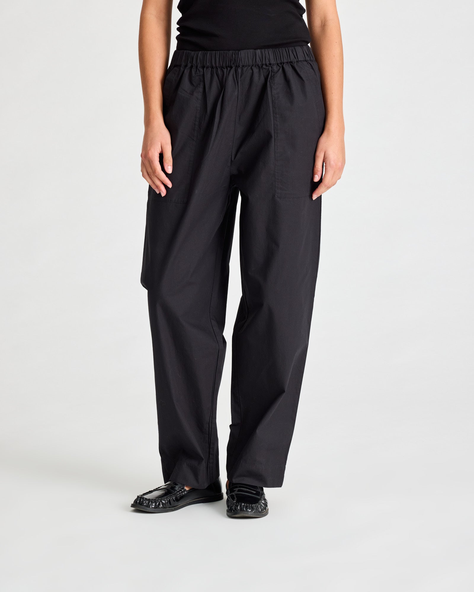 GAI+LISVA Jasmin Poplin Pants GOTS Pants & Shorts 650 Black