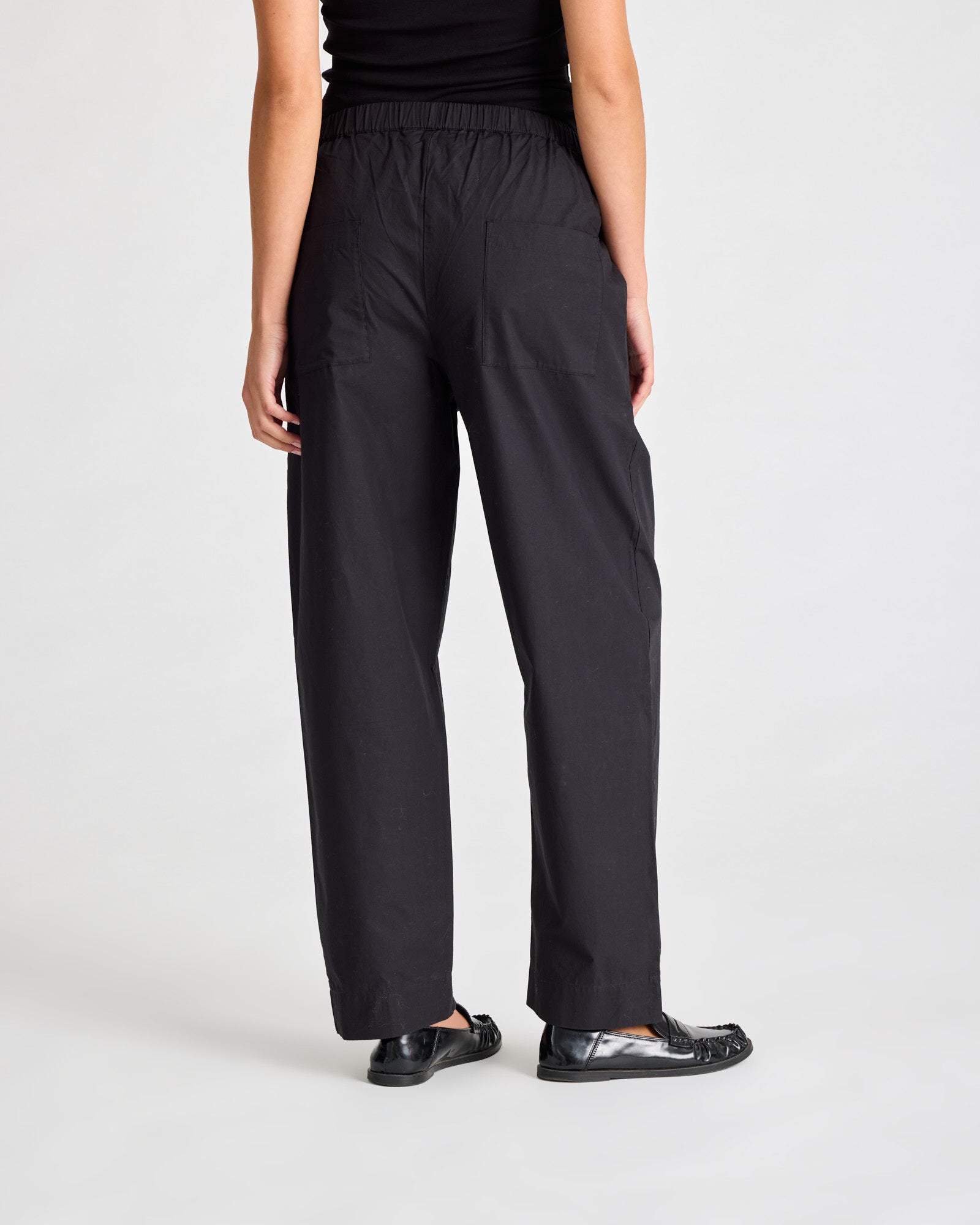 GAI+LISVA Jasmin Poplin Pants GOTS Pants & Shorts 650 Black