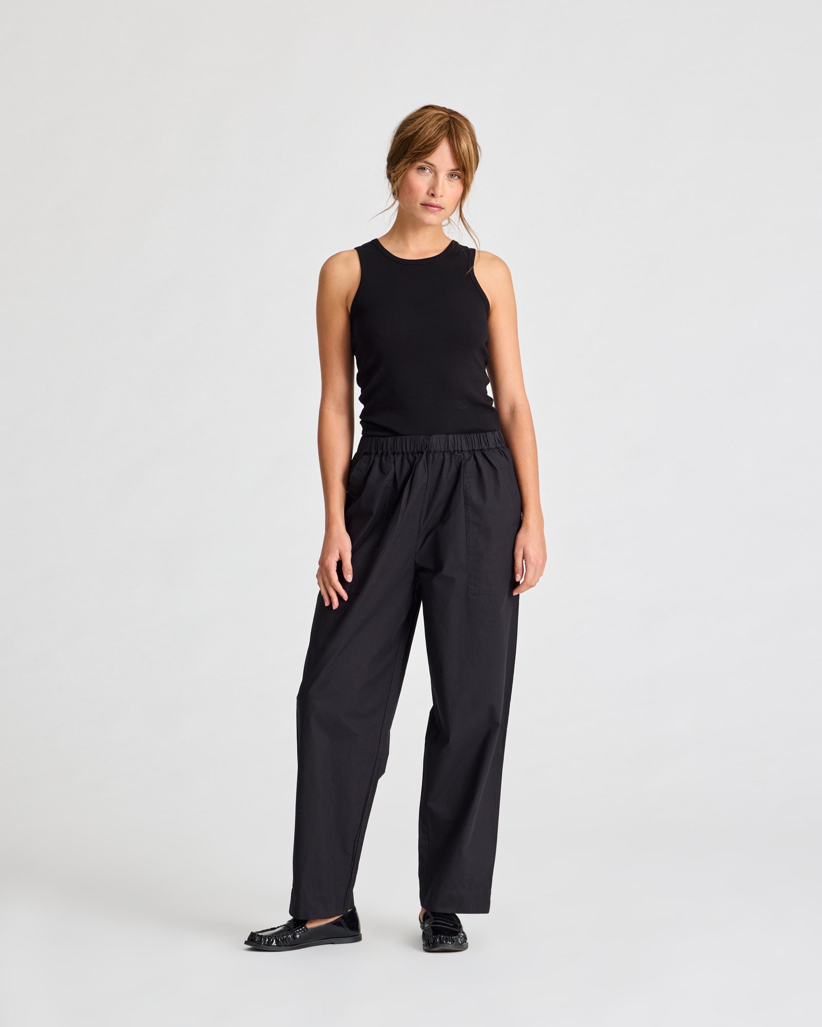 GAI+LISVA Jasmin Poplin Pants GOTS Pants & Shorts 650 Black