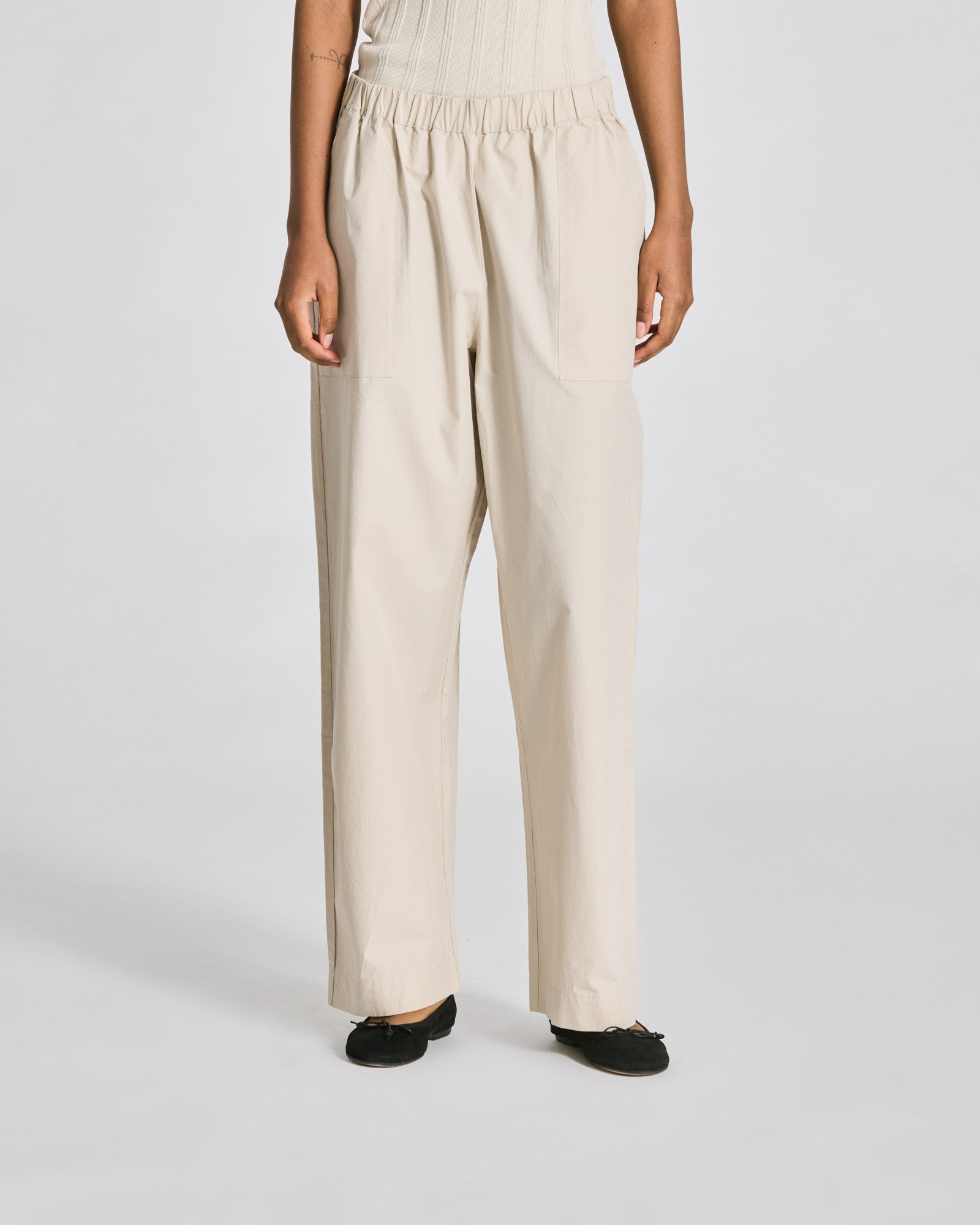 GAI+LISVA Jasmin Poplin Pants GOTS Trousers & Shorts 139 Ancient Grey