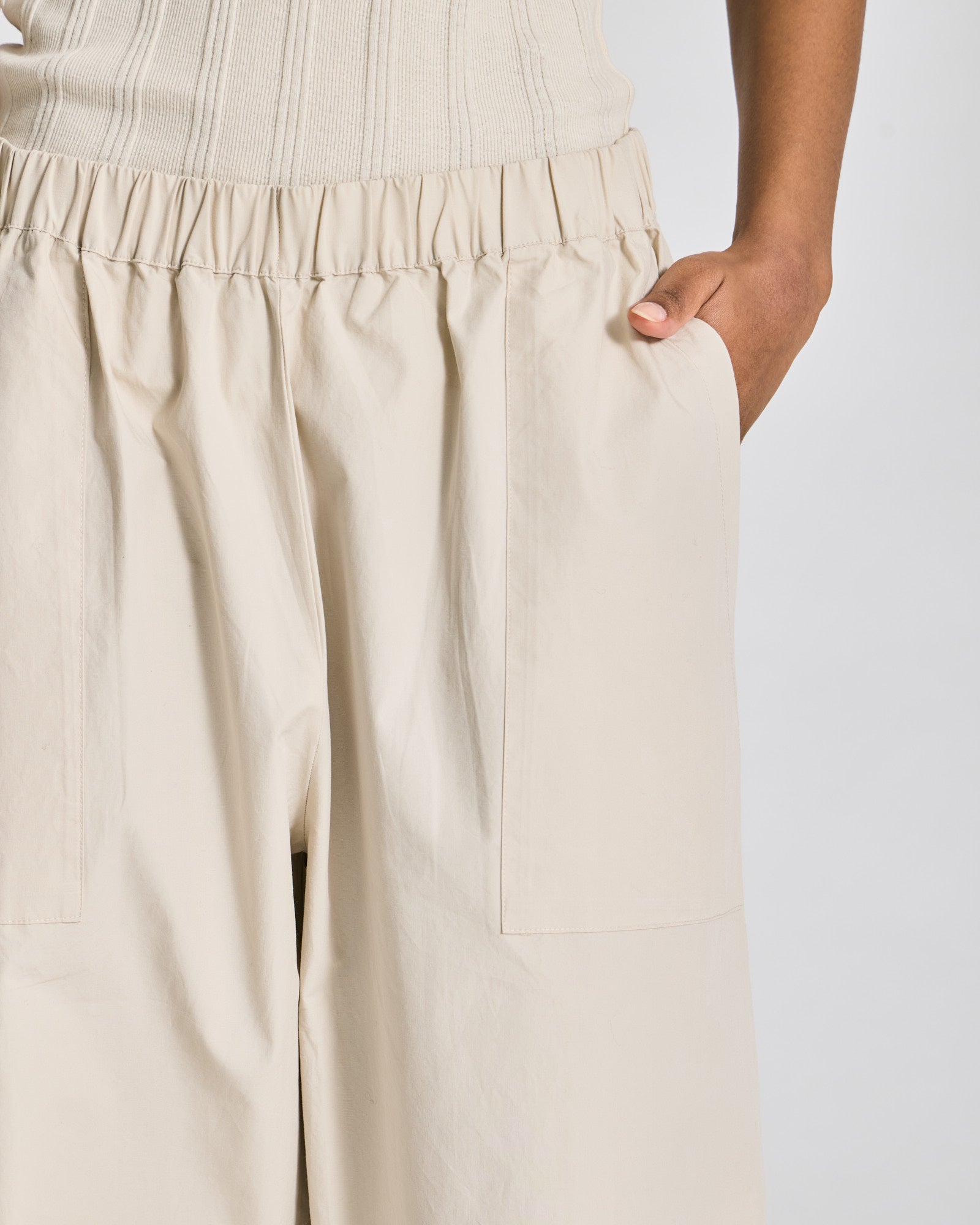 GAI+LISVA Jasmin Poplin Pants GOTS Trousers & Shorts 139 Ancient Grey