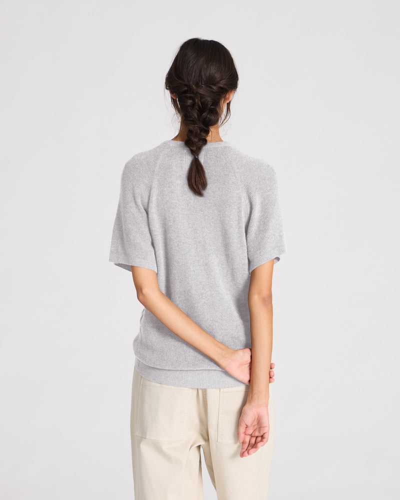 GAI+LISVA Karen Knit Tee GOTS 243975 Knit 601 Light Grey Melange