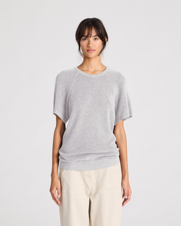 GAI+LISVA Karen Knit Tee GOTS 243975 Knit 601 Light Grey Melange