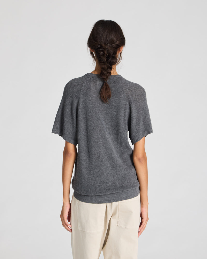 GAI+LISVA Karen Knit Tee GOTS 243975 Knit 605 Dark Grey