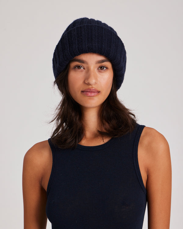 GAI+LISVA Kari Lambswool Beanie Knit 181 Midnight Blue