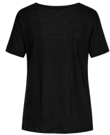 GAI+LISVA Liv Linen Tee shirt Top 650 Black