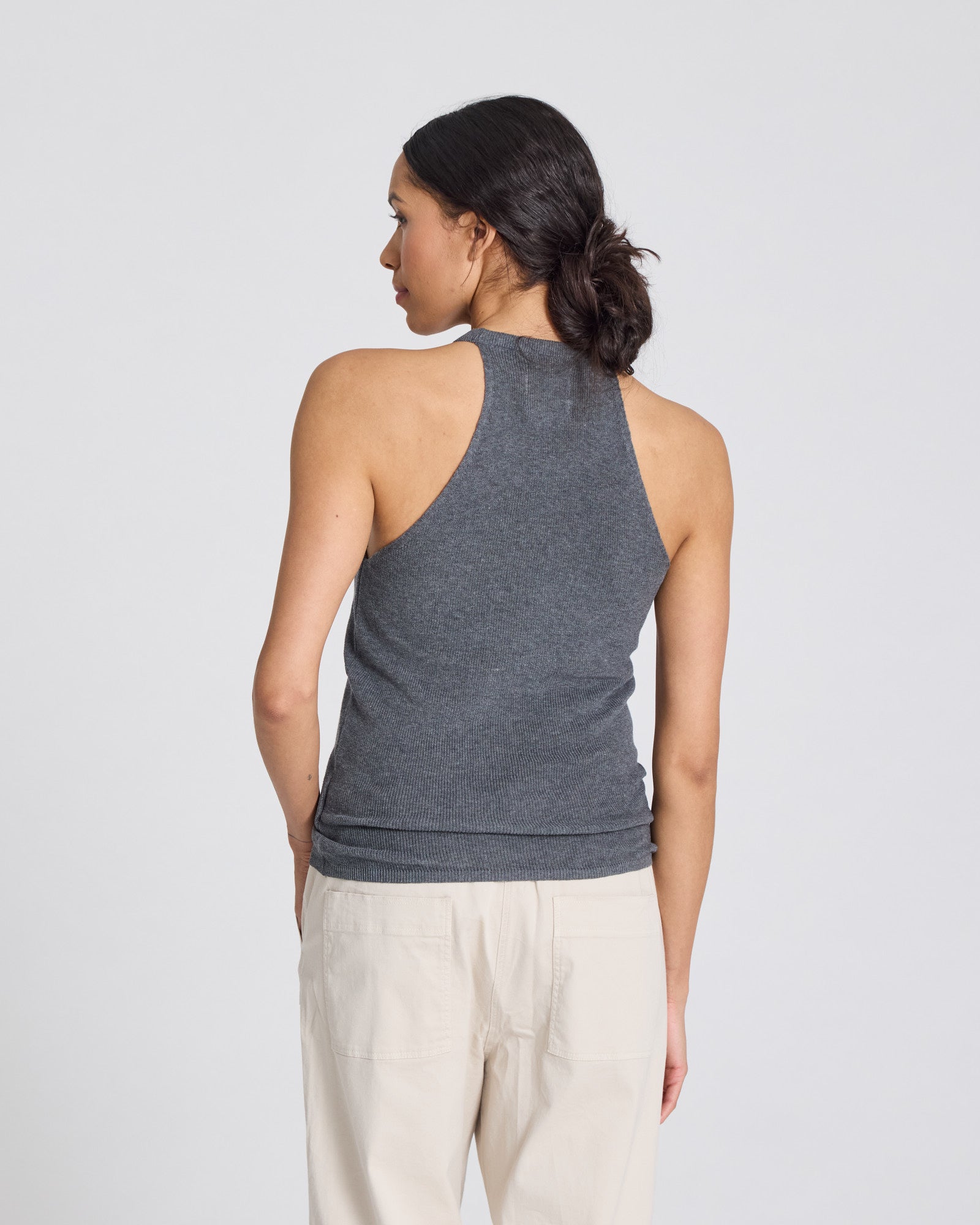 GAI+LISVA Lulu Knit Top GOTS 243975 Knit 605 Dark Grey Melangè