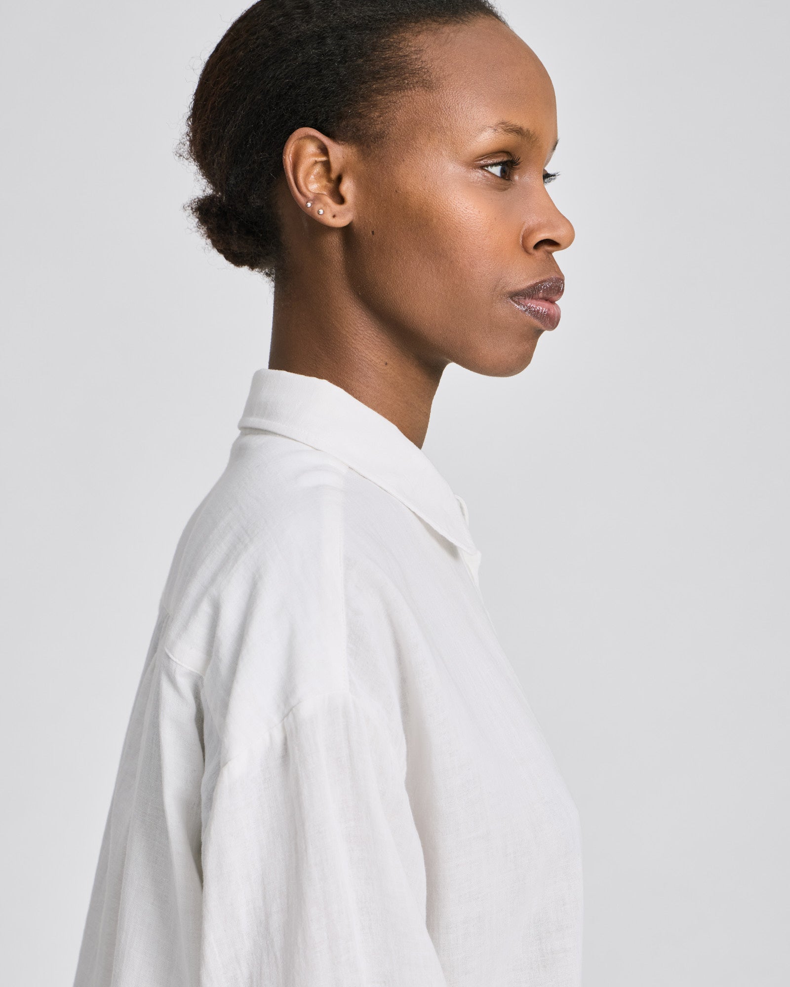 Lusinda L/S Double Cloth Shirt GOTS - Whisper White